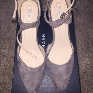 NIB Cole Haan Grey suede wedge heels, size 11